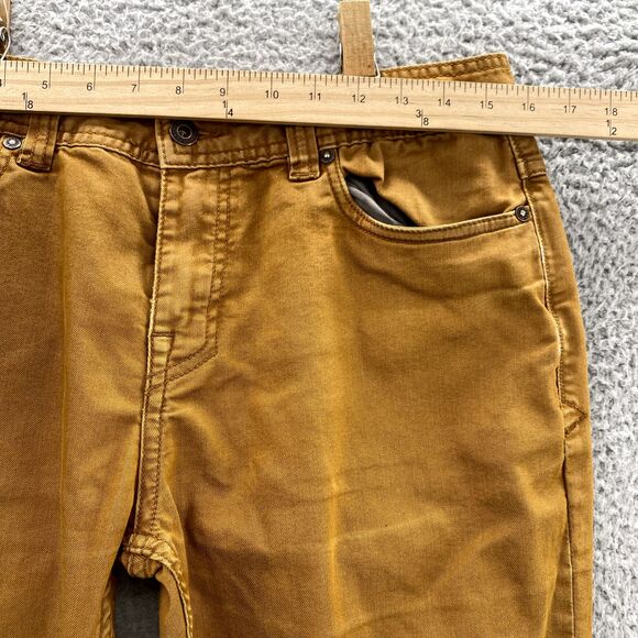 Prana Bridger Jeans Men 30x29* Orange Slim Fit Organic Cotton Performance Hiking - Picture 5 of 16